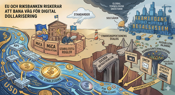 EU och Sverige riskerar att bana väg för digital dollarisering